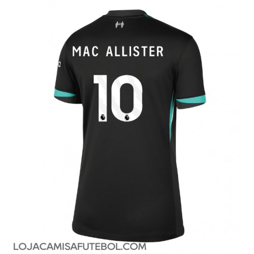 Camisa de Futebol Liverpool Alexis Mac Allister #10 Equipamento Secundário Mulheres 2024-25 Manga Curta